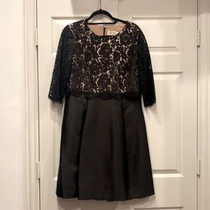 Size 12 Eliza J black lace overlay dress